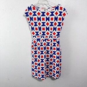 Boden Blue and Red Floral Dress